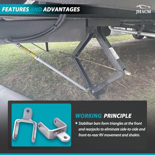 Image of 191023 5th Wheel Stabilizer Kit - Easy Bolt-On Install, Fits All Models, Telescoping Design, Stops Shaking, JT's Strong Arm 5th Wheel Jack stabilizer