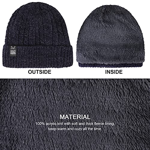 Set de bufanda gorro y guantes táctiles de invierno con forro polar 3