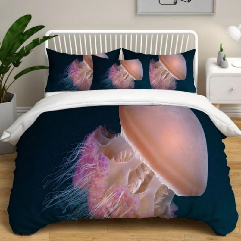 Cadeau Homme Méduse Rose Housse de Couette 240 x 260 Idée Décoration Mariage Originale