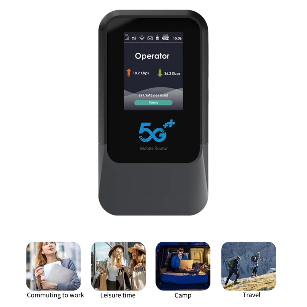 Módem Portátil WiFi 5G SA NSA Pocket Mini SIM&Esim V510, Punto de Acceso Wi-Fi Portátil para Interiores, Router WiFi6