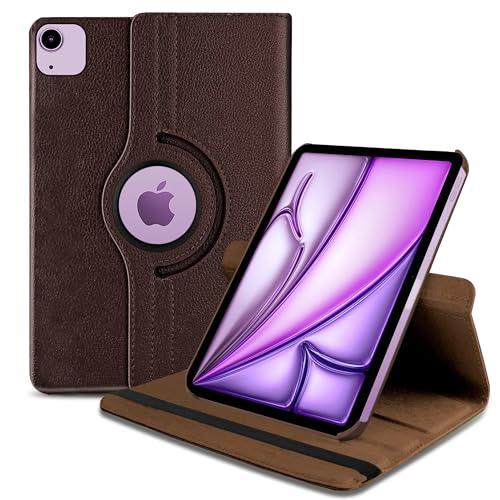 Image of TGK 360 Degree Rotating Flip Cover Case for iPad Air 11 Inch M4 /M3 /M2 2026 /2025 /2024 & Air 5th Gen 2022 /iPad Air 4th Gen 2020 10.9 Inch (Brown)