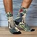 KLL Grey Elephant Fashion men’s crew socks running casual wicking white crew socks (2-Pair)