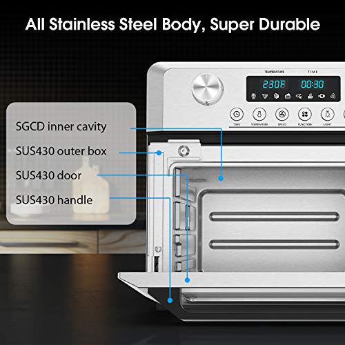 moosoo 18l air fryer oven