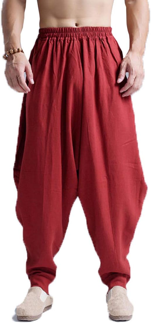 Men's Loose Stretchy Waist Casual Ankle Length Pants