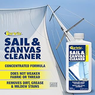 Star Brite Concentrated Sail & Canvas Cleaner - Specially Formulated for All Natural & Synthetic Fabrics - Deep Cleans, Protects, Deodorizes - 16 Oz Concentrate Makes 64 OZ of Cleaner (082016)