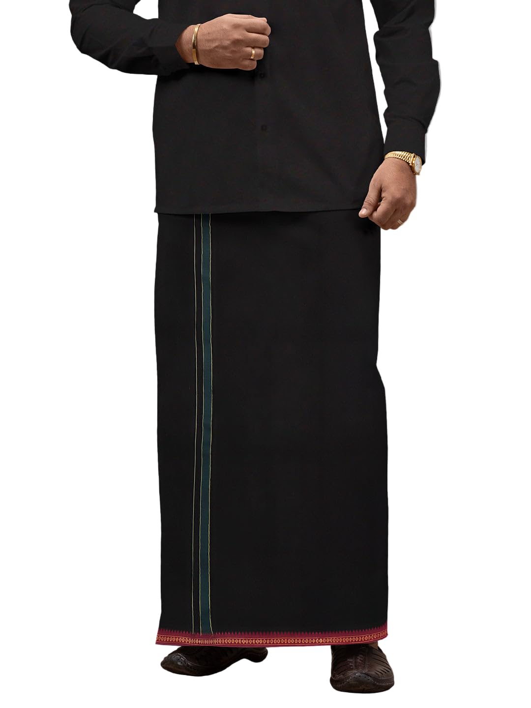 ramraj cotton 100% Cotton Single Layer Devotional Dhoti for Men | Sabarimala Ayyappa Vratham Collection | Kerala Devotional Dhoti | Iyyapan Sami lungi-picture-20