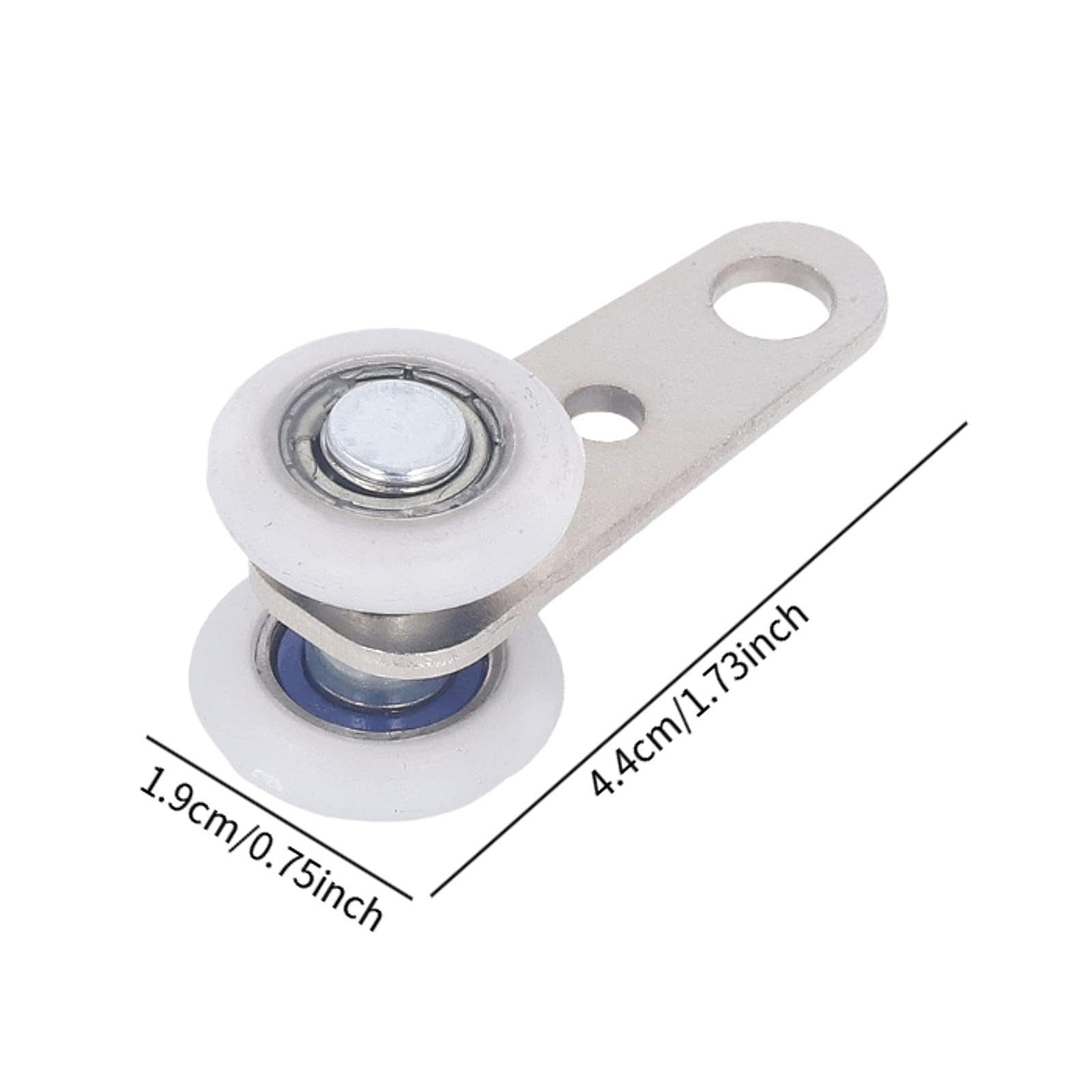 10Pcs 2 Wheel Trolley Assembly Rollers Track Roller Garage Pulley Hoist System Bearing Trolley Assembly for Window Cabinet