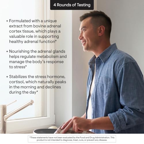 THORNE - Adrenal Cortex - Supplement for Cortisol Management - Support Healthy Adrenal Gland Function, Immune System, Stress Management, Fatigue & Metabolism* - 60 Capsules - Image 6