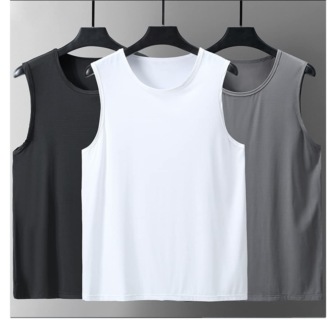 Herren Loose Casual Ärmellose Weste Oversized Tank Tops, Schwarz , XXXXXXXXL