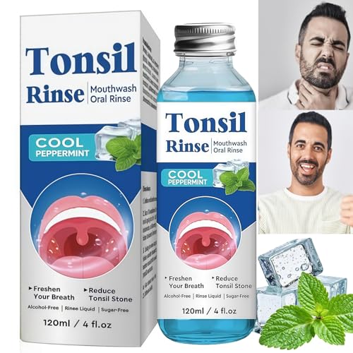 120ML Tonsil Stone Remover Mouthwash,Natural Tonsil Stone Dissolver&Tartar Remover for Teeth,Bad Breath Treatment for Adults,Breath Freshener&Gum Cleaner,Natural&Gentle Mouthwash,Deeply Cleaning Gums