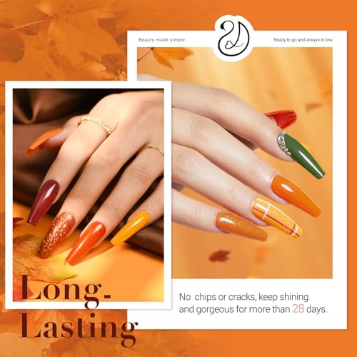 30 Pcs Dip Nails Powder Starter Kit DROPS TO (Color: A1-Glitter Amber set only) - image 2