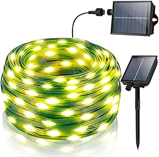 Battery&Solar String Lights [2 in 1],Solar Lights Outdoor Garden 30M/100Ft 300 LED IP67 Waterproof 5 Brightness Warm White 8 Modes,Fairy Lights Indoor for Decorations Fence/Tree/Home/Party/Patio