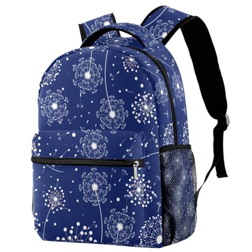 Sac à dos d'école pissenlit bleu contre le désordre