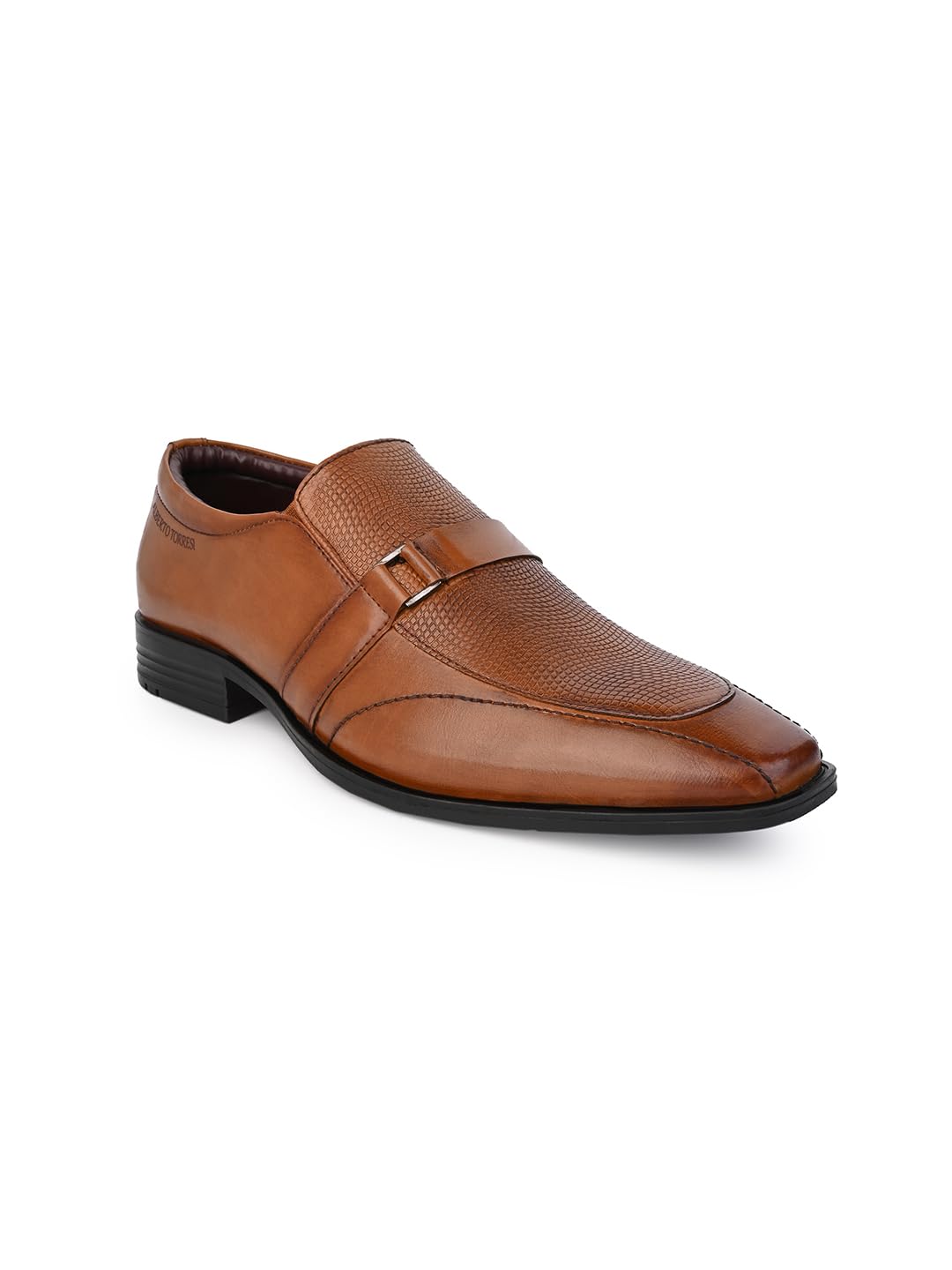 ALBERTO TORRESI Classic Synthetic Slip-On Formal Shoes for Men - Durable Dress Shoes with Timeless Style and Comfortable Fit - Ideal for Business - Tan - 9 UK/India (B0CJM9QR95) Amazon Price History, Amazon Price Tracker