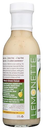 Miniatura 3 de LEMONETTE Aderezo para ensaladas sin azúcar, bajo en cal, bajo en grasa limón y ajo 2 botellas gourmet de 12 onzas - Keto, sin gluten, sin vinagre,