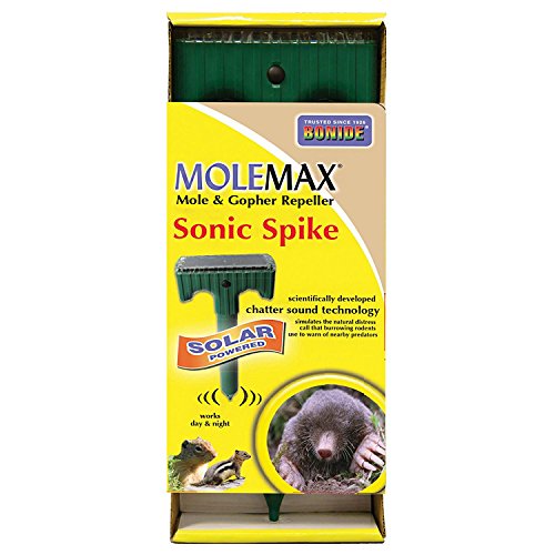Bonide (BND61121) - Molemax Sonic Spike Repeller, Solar Powered Mole and Gopher Repellent