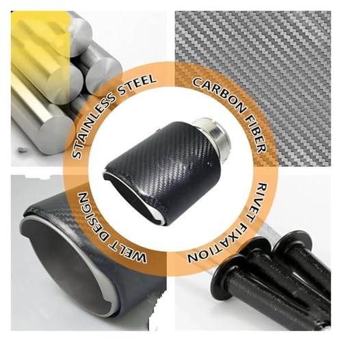 Embout d'échappement en carbone mat 63mm-89mm pour la rénovation de Golf - 5
