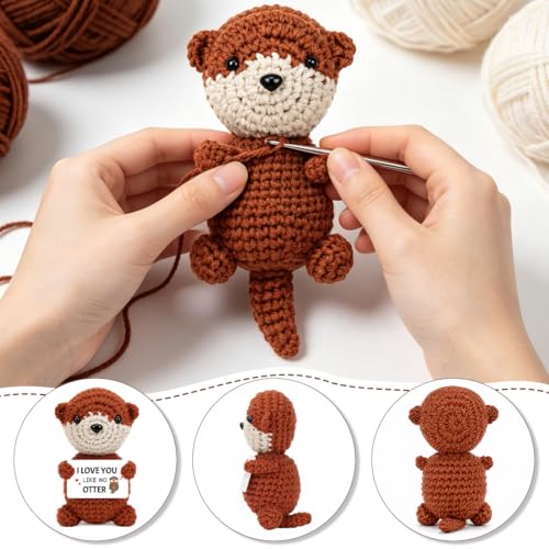 HUKUMA Pocket Hug Loutre, cadeau « Ich Liebe Dich », doudou loutre, cadeau pour la Saint Valentin, Noël, anniversaire de mariage, cadeau pour elle et lui – vue 3