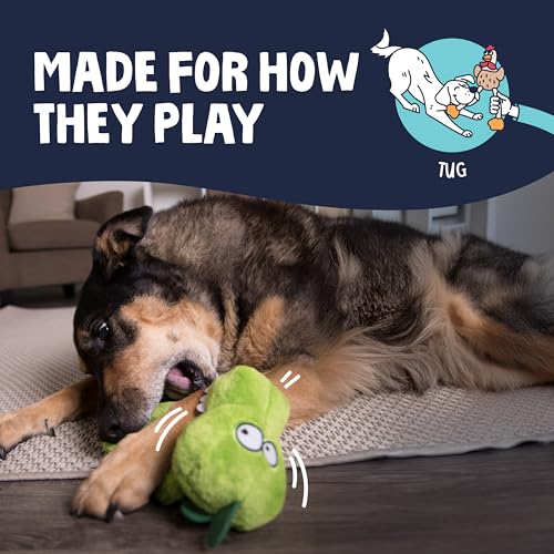 goDog Hear Doggy Hundespielzeug, Modell Krokodil, mit Kauschutz