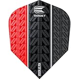 Target Vapor8 Dart-Flights Target Vision Ultra Dart Flights – Chevron Grip – Nr. 6 – Form – Vapor 8 schwarz – rot – 5 Sets (15)