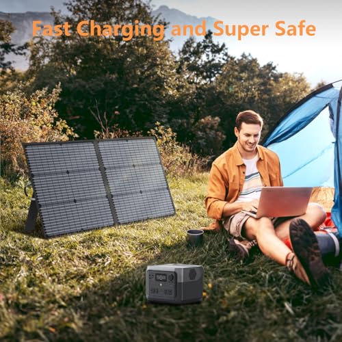 Solar Charger 110W Portable Solar Panel, IP67 Waterproof Foldable Solar Panel kit with 20V Output, 23.5% Efficiency Module for Outdoor Camping, Portable Power Station, Laptops, Motorhome, RV - Image 5