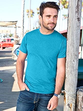 Alstyle Apparel AAA Men's Ultimate Lightweight Ringspun T-Shirt, Powder Blue, 3X-Large
