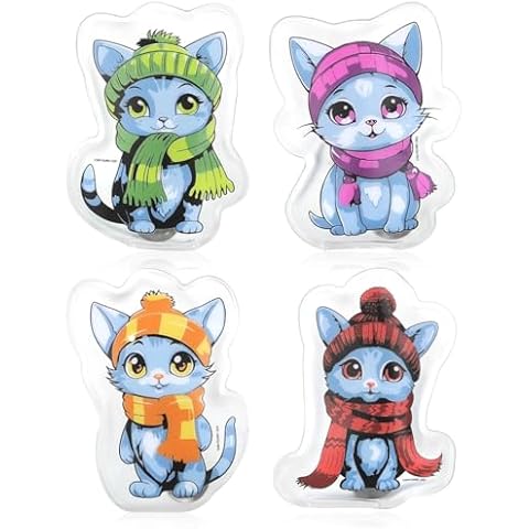 com-four® Chauffe-Poches Chat Réutilisables Cover