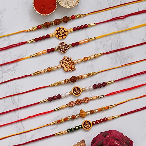 Image of eCraftIndia Silver Floral Designer Rakhi for Brother | Raksha Bandhan Rakhi for Bhai Bhaiya