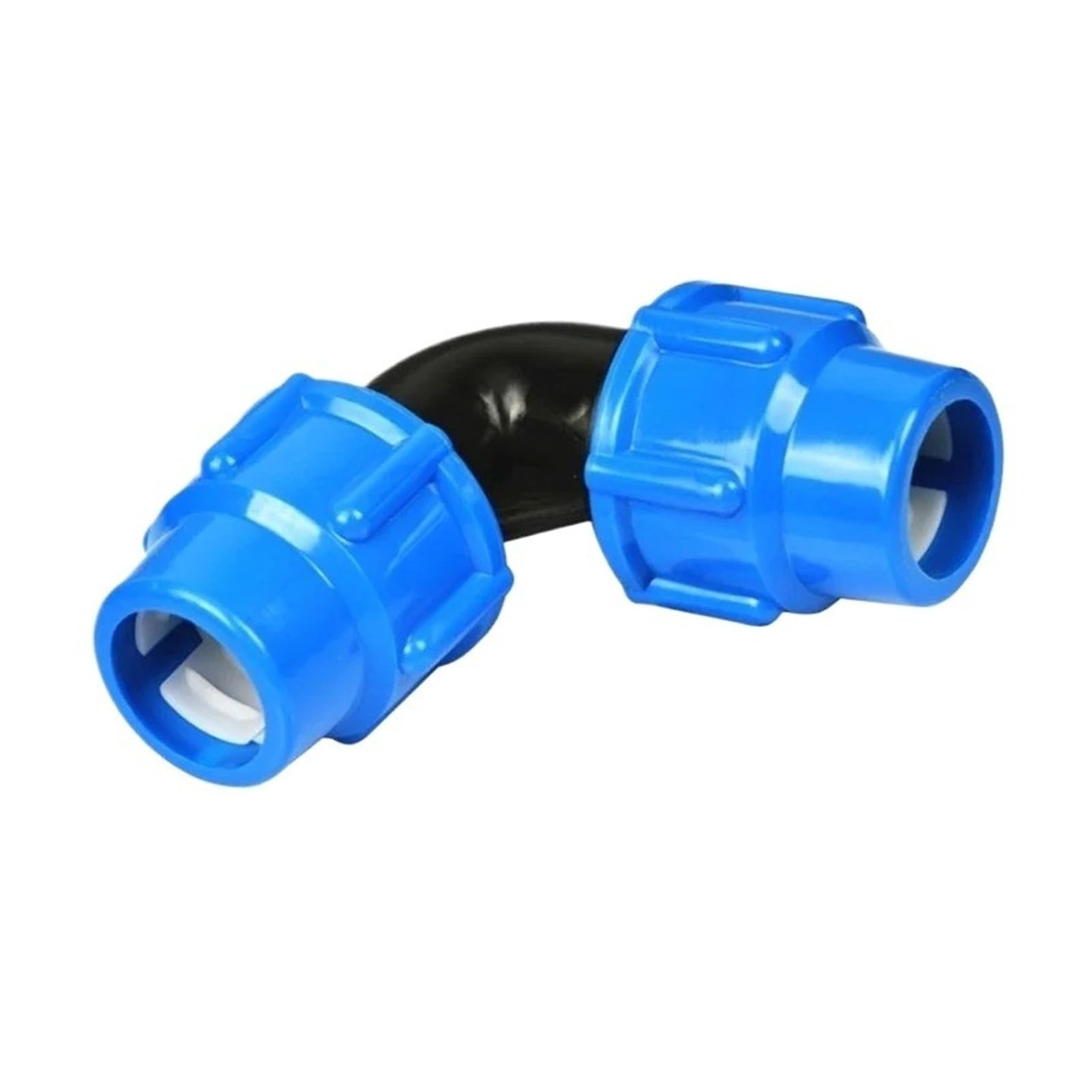 PE Pipe Fast Joint Elbow Fitting 16-63mm Blue Cap