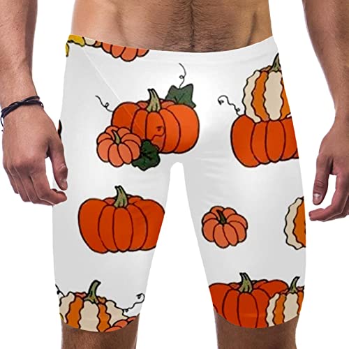 Short de bain moulant pour homme à motif citrouilles multicolore en taille XXL Hui Jin Shop