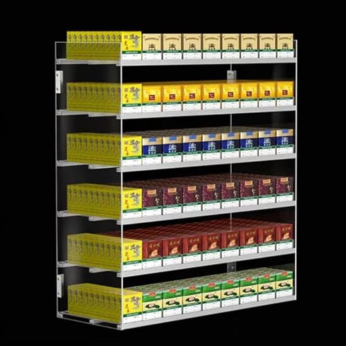 Estuche rectangular de acrílico para cigarrillos expositor automático para organizar tabaco