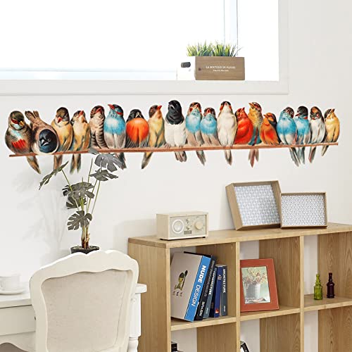 Vinilo decorativo de pájaro acuarela para pared (grande) miniatura 4