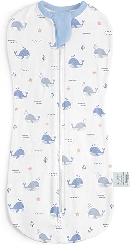 Miniatura 24 de Envolvente para bebé de 0-2 meses, saco de dormir de algodón con cremallera para brazos adentro, mantas vestibles envolventes para bebés recién