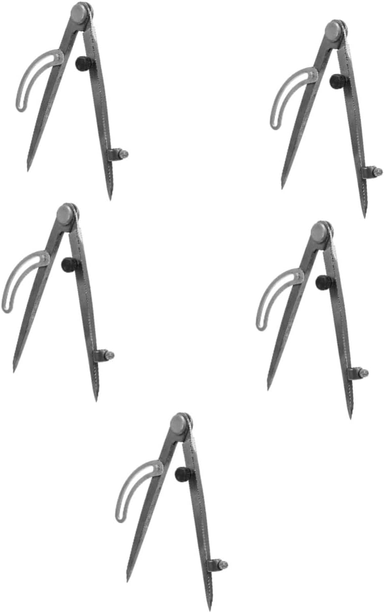 Lurrose 5pcs Professional Wing Divider Scribing Gauge for Accurate Marking and Spacing Woodworking and Drafting Compass Tool