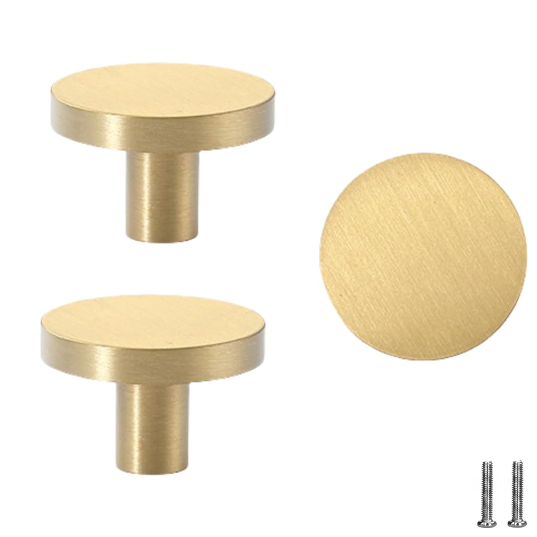 Kjdxfhfh Cylinder (Large) Drawer Handles, Drawer Handles 2Pcs Brass Bedside Table Wardrobe Handle(Cylinder (Large))