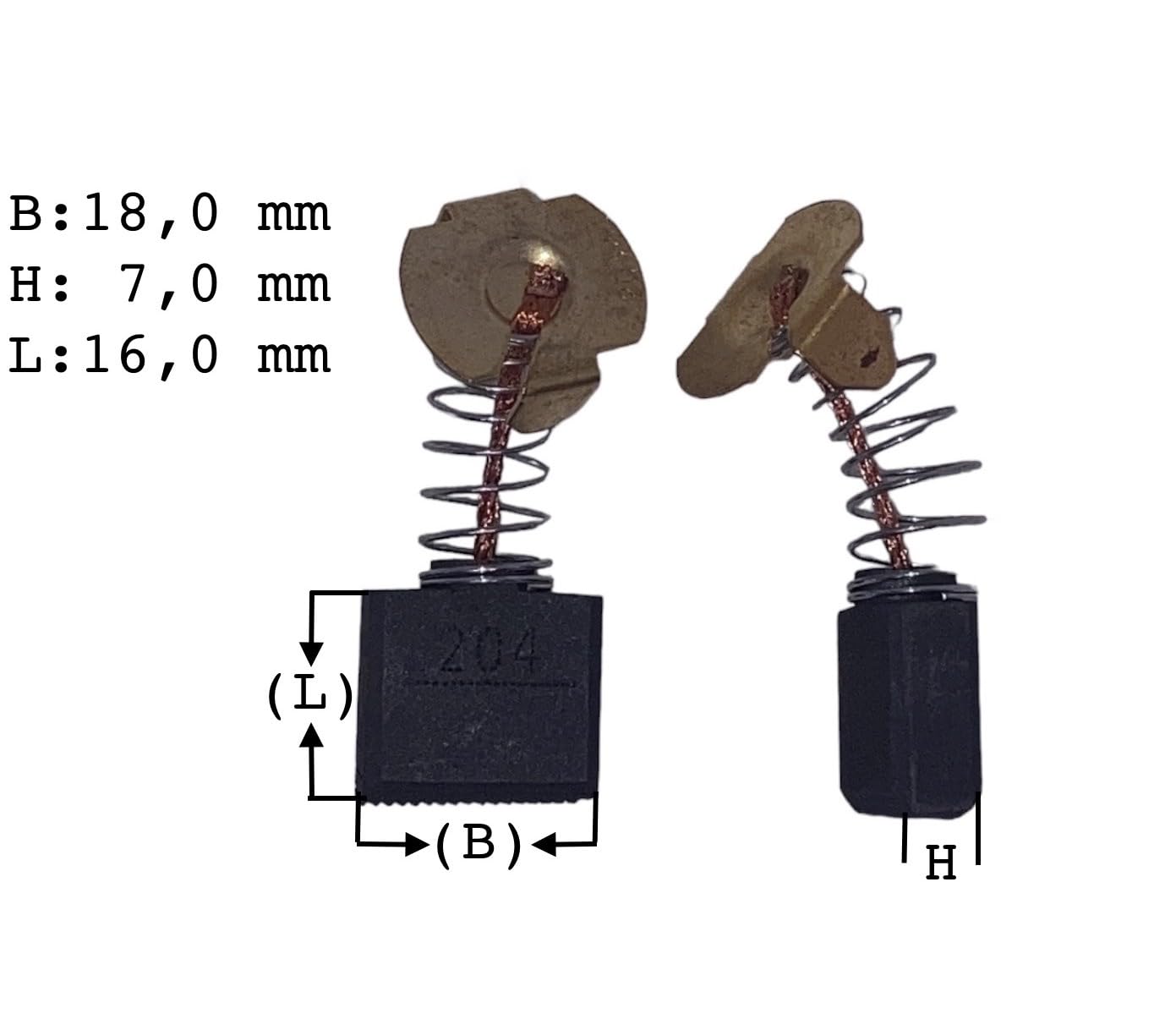 Spazzole In Carbonio Per Levigatrice Makita BO4550 - Foto 2