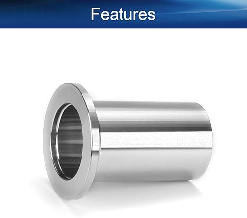 Miniatura 3 de Bettomshin 2 abrazaderas de soldadura larga KF16 de 1.969 in1.97 pulgadas, acero inoxidable 304, conector de montaje sanitario OD x ID 1.102 in x