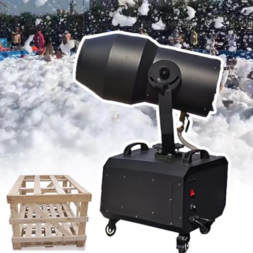 QUTBAG Máquina de espuma grande de 2000 W, máquina de fabricar espuma de jato de cenário, máquina de bolhas de nevoeiro, distância de 6 a 10 m/área de 80pouces, para eventos, pátio, Natal