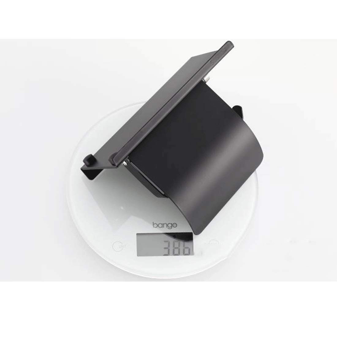 Portarrollos de Papel higiénico Portarrollos de Papel higiénico con Estante de Acero Inoxidable montado en la Pared para Cocina Baño Portarrollos de Cocina, Negro Mate