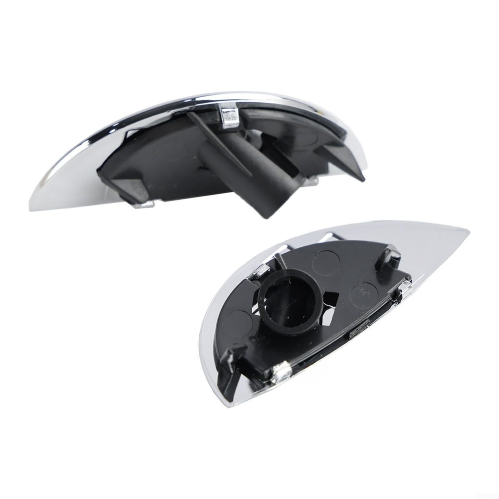2 coprifari paraurti per BMW Mini Cooper R50 R52 R53 2001-2006, coperture per lavafari, OEM 63126922155, 63126922156 (argento)