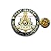 Equinox MR Delux Past Master Wisdom and leadership large Lapel Pin Elegant Black and G