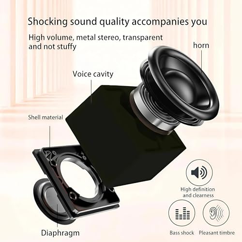 Image of X1 Mini Wireless v5.1 Bluetooth Speaker with 40mm 3w Driver, 500mah Battery, 10m Range, Waterproof, Type-C Charging, Dual Pairing - Call Function, Auto-Off - Portable & Outdoor Speaker