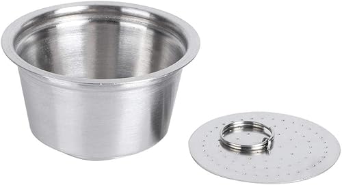 Miniatura 8 de Taza de cápsula de café recargable reutilizable de acero inoxidable de silicona con cubierta de polvo prensado apto para cafetera Dolce Gusto 1.4 fl