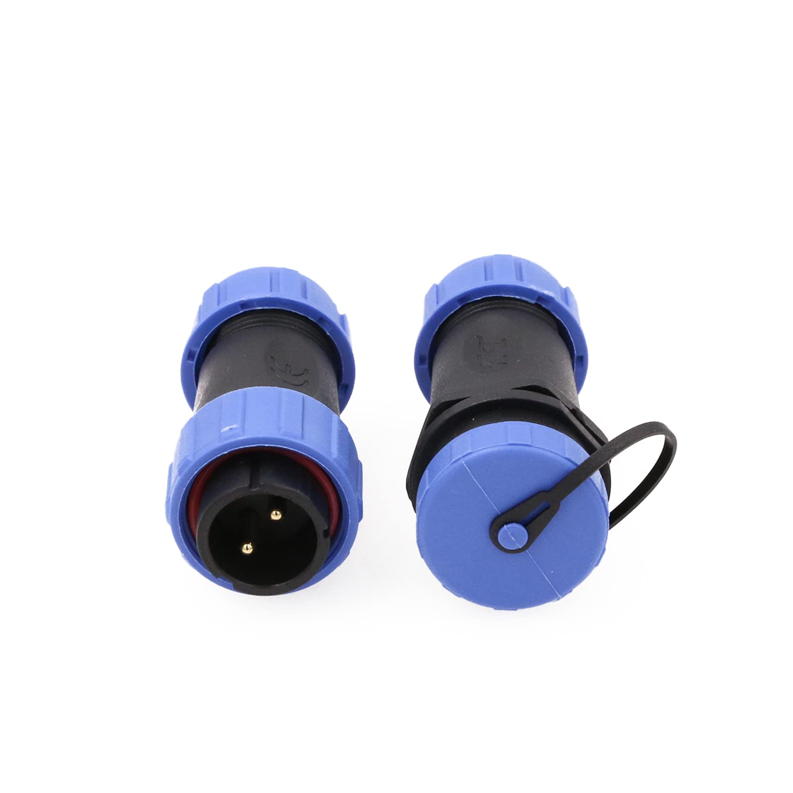 SP21 Connettore da 2 pin da 21mm per montaggio a pannello, presa elettrica da 30A, cavo ad alta tensione, connettore elettrico per montaggio a pannello, resistente all'acqua, pesante