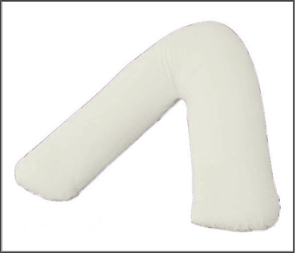 R&Z Cream Orthopaedic, Nursing, Maternity V Shaped Bolster Pillow Case Cover (Cream)