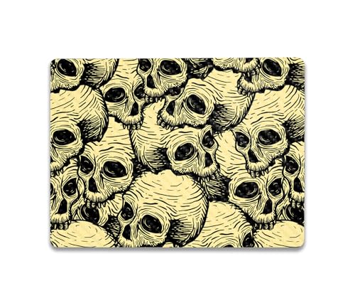 Image of MightySkins Carbon Fiber Skin Compatible with Microsoft Surface Laptop Go 3 (2023) Full Wrap Kit - Inked Skulls | Protective, Durable Textured Carbon Fiber Finish | Made in The USA