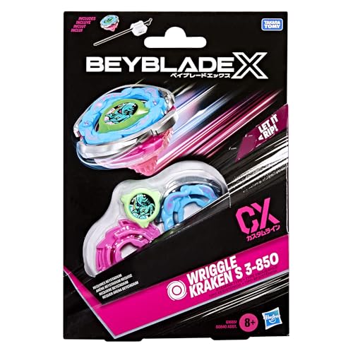 Miniatura 3 de Beyblade X, Wriggle Kraken S 3-85O CX, Kit Inicial con Top y Lanzador