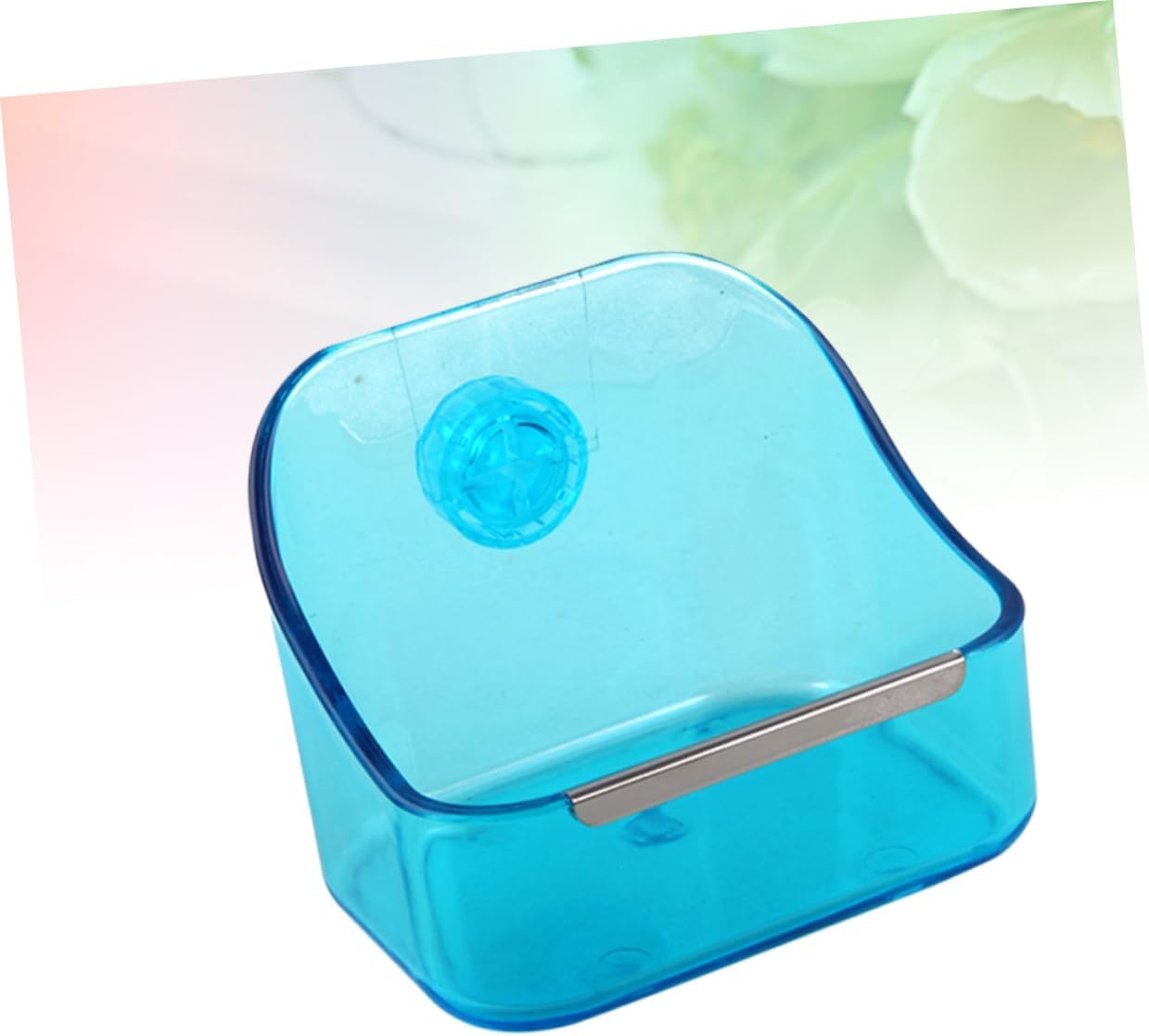 Didiseaon Food Water Bowl for Small Animals Durable Pet Bowl for Guinea Pigs Rabbits and Chinchillas Easy to Install No-Spill Design Blue