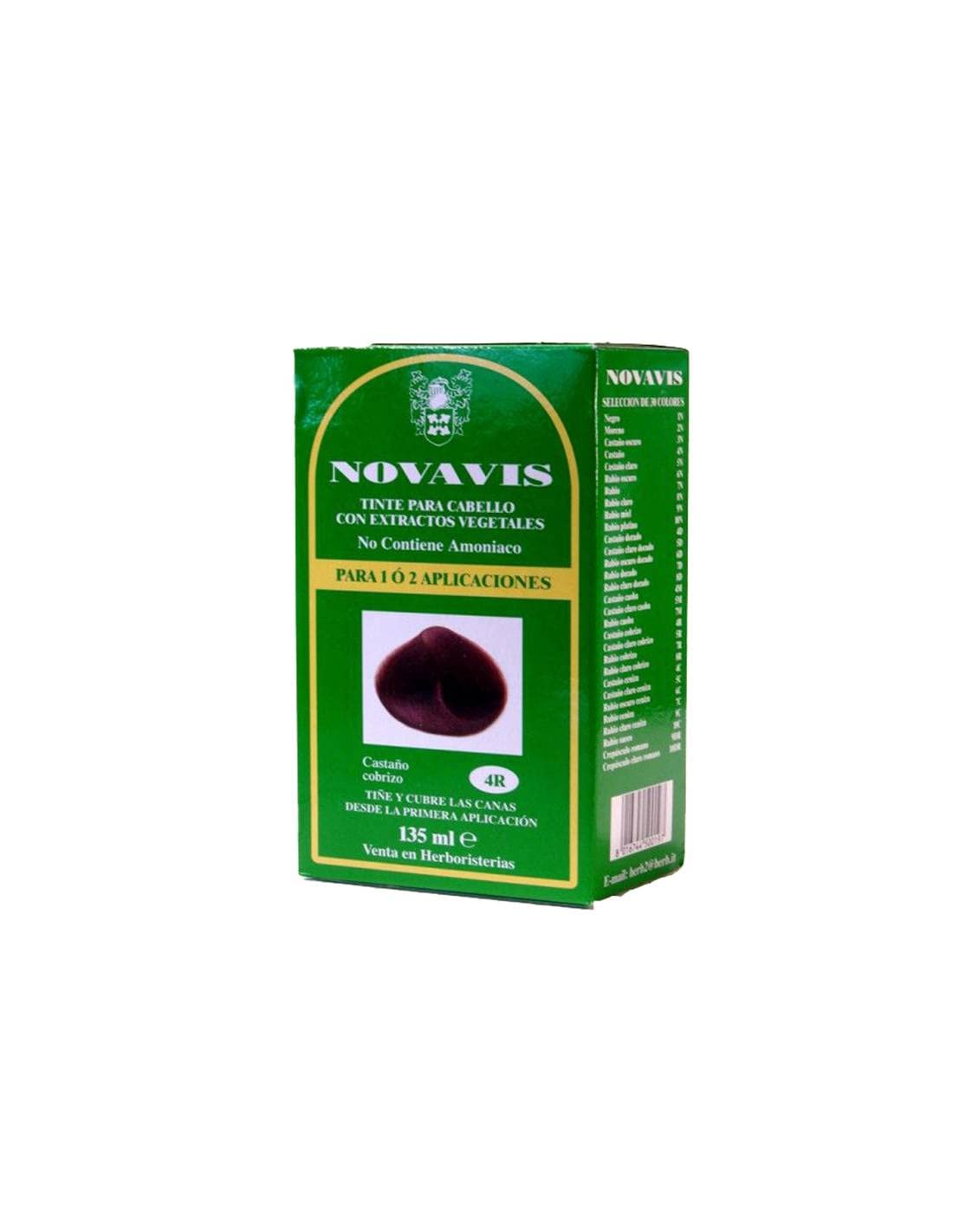 NOVAVIS TINTE NOVAVIS 4R CASTAÑO COBRIZO – produit spécialisé pour un usage quotidien, convient à ceux qui recherchent un produit fiable au quotidien, contenance 135 ml et est conçu pour offrir un gra