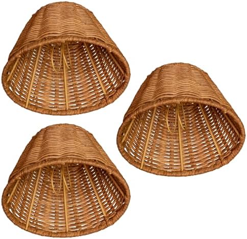 Eusamxon Set Of 3 Rattan Woven Clip-On Lampshades - Round Natural Brown Shades For Table & Floor Lamps - View #9